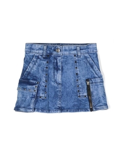 Джинсовая юбка карго, синий Monnalisa
