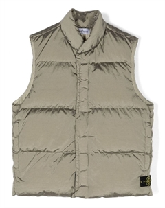 Junior дутый жилет с нашивкой-логотипом, серый Stone island