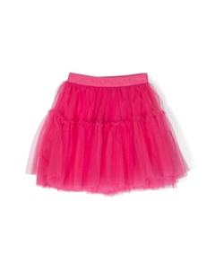 Пышная юбка с логотипом, розовый Monnalisa