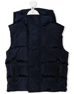 Жилет с капюшоном и логотипом, синий Dsquared2