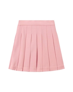 Kids юбка с вышитым логотипом EKD и складками, розовый Burberry