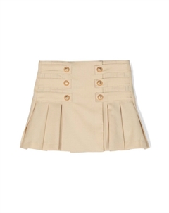 Kids юбка из вирджинской шерсти с запахом, нейтральный цвет Balmain