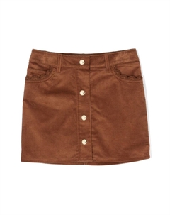 Вельветовая юбка с фестонами, коричневый Chloé kids