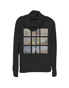 Пуловер в сетку с хомутом и рисунком импрессионистов для юниоров Unbranded