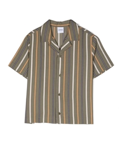 Полосатая рубашка с короткими рукавами, зеленый Aspesi