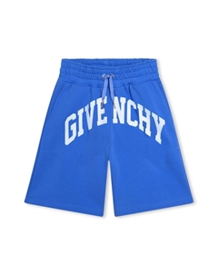 Kids флисовые шорты с логотипом, синий Givenchy
