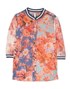 Рубашка с цветочным принтом, розовый Zimmermann kids