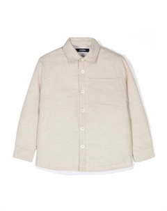 Рубашка с вышитым логотипом, нейтральный цвет Jacquemus