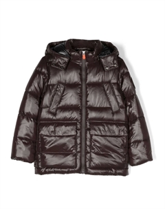 Непромокаемый пуховик с капюшоном, коричневый Save the duck