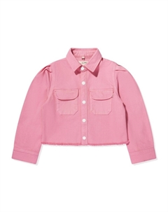 Джинсовая рубашка Simona с бахромой, розовый Dl1961