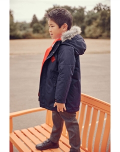 Пальто для мальчика темно-синее Rainproof 3-в-1, черный Clarks