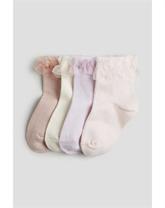 4 упаковки носков, розовый H&m