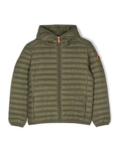 Пуховик с капюшоном, зеленый Save the duck