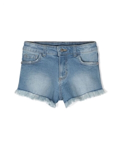 Джинсовые шорты с бахромой, синий John richmond junior