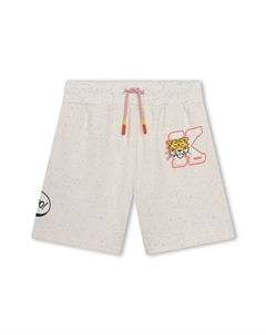 Шорты с кулиской и логотипом, нейтральный цвет Kenzo kids