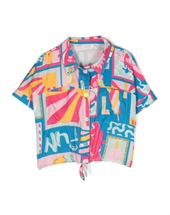 Рубашка с короткими рукавами и графичным принтом, розовый Billieblush