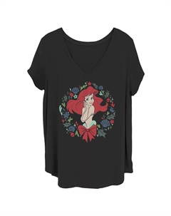 Футболка Juniors' Plus Disney The Little Mermaid Ariel с венком из ракушек и ракушек Licensed character