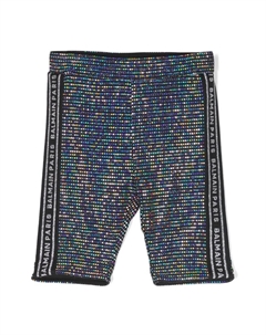 Kids шорты с пайетками и логотипом, черный Balmain