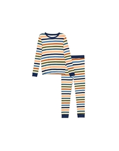 Пижамный комплект для мальчиков из 2 предметов из сверхмягкого джерси и плотного прилегания, цвет Multi Stripes Sleep on it