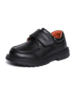 Детские кожаные туфли Kids Low-top Black, черный Bobdog