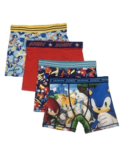 Набор из 4 спортивных боксеров Sonic the Hedgehog для мальчиков 6–10 лет, мультиколор Licensed character