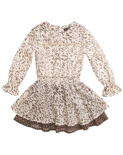 Шифоновое Платье, коричневый Imoga