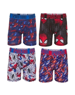 Набор из 4 спортивных боксеров-боксеров Marvel Spider-Man для мальчиков 6–10 лет, цвет Spiderman Licensed character
