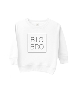 Толстовка с квадратным рисунком Big Bro для малышей, белый The juniper shop