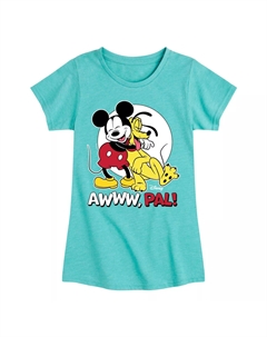 Футболка Disney's Mickey Mouse для девочек 7–16 лет с рисунком «Awww Pal Mickey & Pluto», синий Licensed character