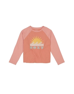 Футболка с длинным рукавом реглан для девочек 7–16 лет, цвет Peach Roxy