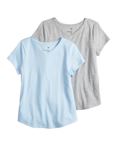Для девочек 4–20 лет и больших размеров, 2 шт. Любимые футболки с V-образным вырезом So