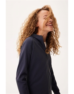 Теплая спортивная куртка среднего слоя с капюшоном, синий H&m