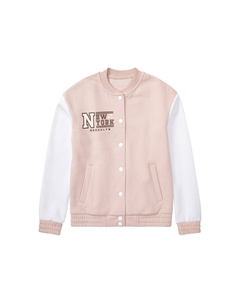 Детская куртка для девочек Peperts! с воротником-стойкой, розовый/белый Peppert's