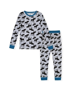 Пижамный комплект для мальчиков из 2 предметов из сверхмягкого джерси и плотного прилегания, цвет Moose Sleep on it