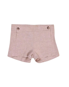 Однотонные шорты для мальчика с боковыми пуговицами, коричневый Dadati