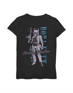 Футболка с потертым портретом «Охотник за головами» для девочек 3–16 лет «Звездные войны» Боба Фетт Licensed character