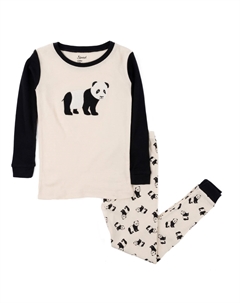 Детская хлопковая пижама из двух предметов с пандой Leveret
