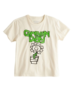 Футболка Green Day с рисунком для девочек 7–16 лет, цвет Ivory Licensed character