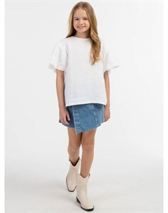 Блузка-Рубашка с кружевом, белый Dreimaster