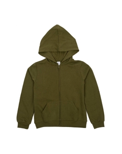 Детская толстовка на молнии с капюшоном в стиле бохо, оливковый Leveret