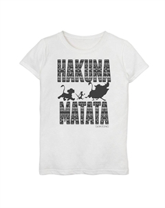 Футболка Hakuna Matata для девочек 7–16 лет Disney's The Lion King, белый Licensed character