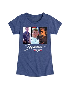 Футболка с рисунком Top Gun Iceman для девочек 7–16 лет, синий Licensed character