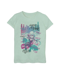 Футболка с акварельным рисунком для девочек 7–16 лет Spider-Gwen, цвет Mint Marvel