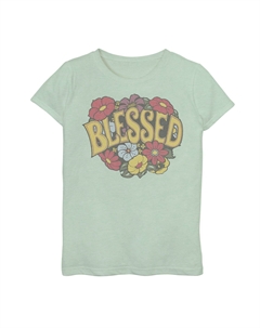 Футболка с рисунком Fifth Sun Blessed для девочек 7–16 лет, светло-зеленый Unbranded