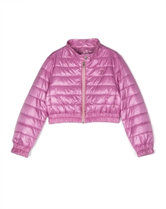 Укороченный пуховик с эффектом металлик, фиолетовый Herno