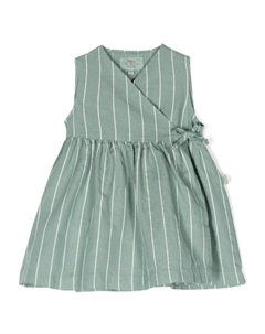 Полосатое платье с запахом, зеленый Teddy & minou