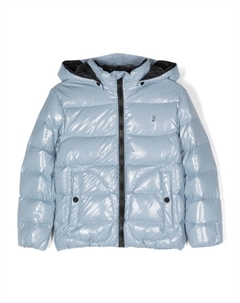 Пуховик с логотипом, синий Herno