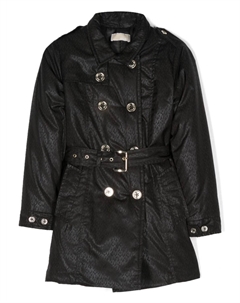 Тренч двубортный, черный Michael kors kids