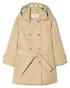 Тренч двубортный с капюшоном , нейтральный Bonpoint