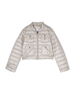 Пуховик с логотипом, серый Herno